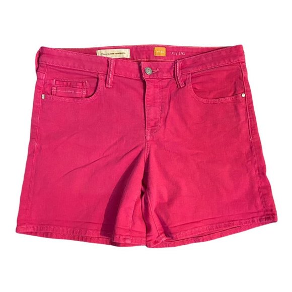 Pilcro and the Letterpress Hot Pink S.T.E.T. Shorts - Picture 2 of 6